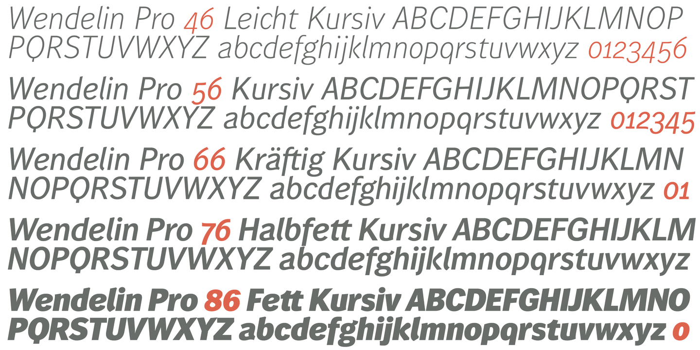 Wendelin Pro Normal Font preview